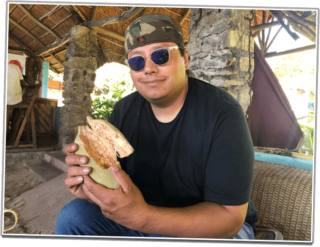 Juan with a Baobab fruit
